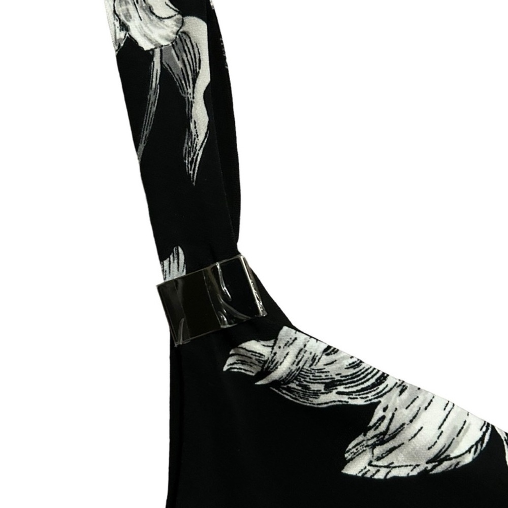 WHITE HOUSE BLACK MARKET NWT Sleeveless Floral Reversible Tank Dress L - Picture 6 of 12